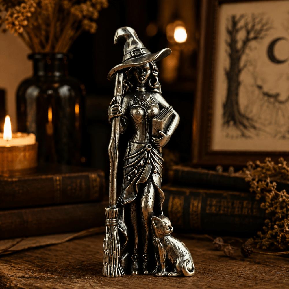 Halloween Wizard Figurine Home Decoration Magic Witch Figurine Table Decor Desk Ornaments Office