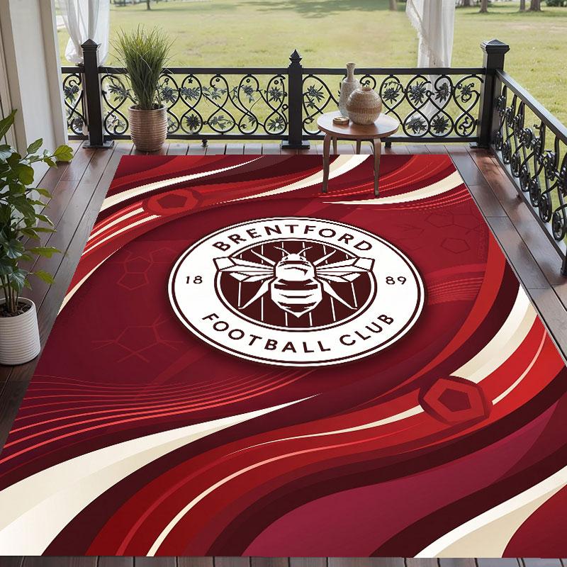 Soft Floor Carpet Brentford Football Pattern Area Rug Decorative Mat For Home Room Decoration