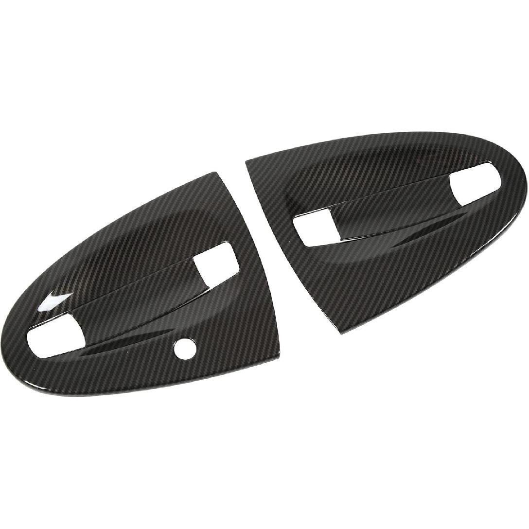 Tbest Car Door Handle Bowl Sticker Cover,4pcs Carbon Fiber Car Door Handle Bowl Cover Trim Replacement for Smart Fortwo W451 2009‑2015