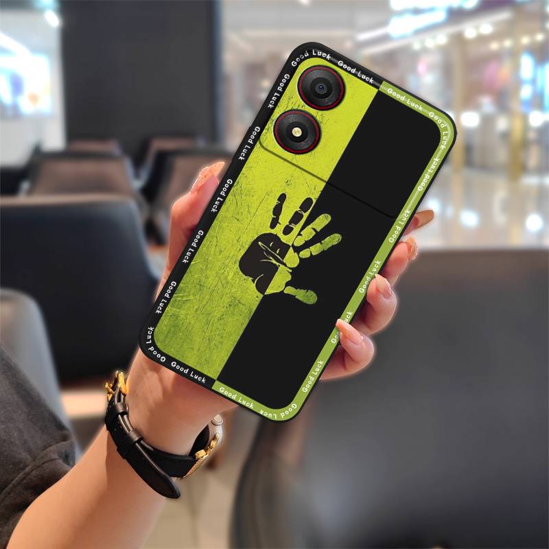 Silicone Phone Protector Phone Case For ZTE Blade A34 TPU Cute Graffiti Shockproof Anti-knock Durable Fashion Design