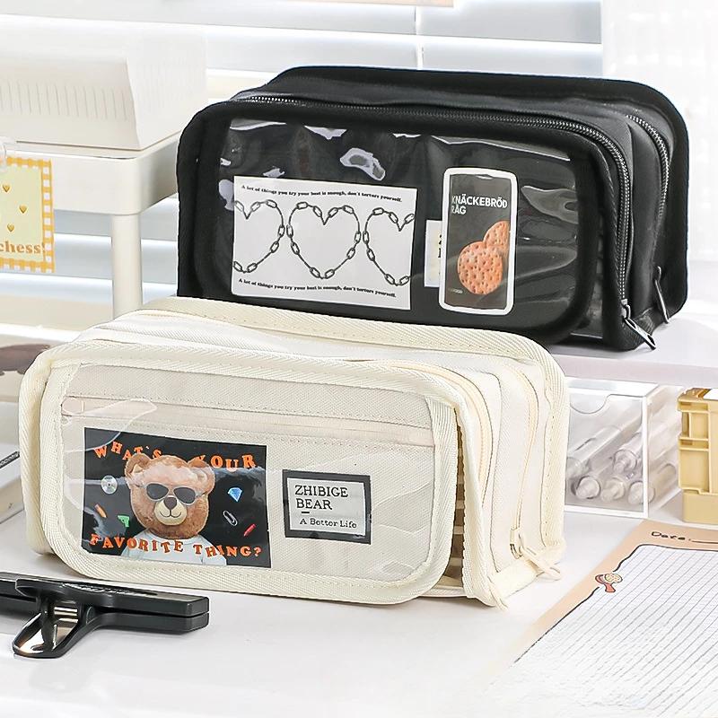 Pain Bag Pencil Case Large Capacity Student High Value Stationery Storage Box New Simple Pencil Case Storage Bag