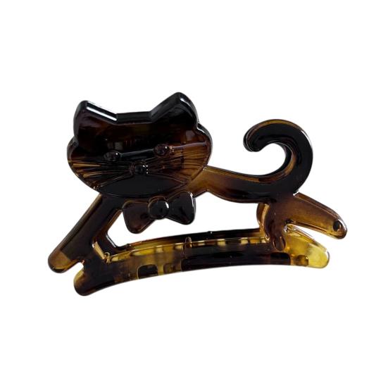 

Hair Claw Cat Shape Stable Anti-Slip Design Hair Clip Back Head Large Hair Claw Lightweight Half-Tied Hair Accessory зелений