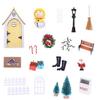 Interactive Fairies Gnomes Door Set For Doll House Doll Christmas Decorations Miniature Scene Display Crafting Accessory