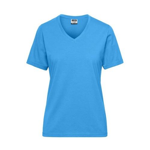 

James and Nicholson Womens/Ladies Bio Workwear T-Shirt бірюзовий колір синій