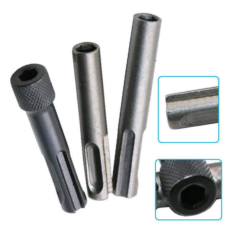 3PC Two Pits Two Slots SDS Internal Hexagonal Extension Sleeve Electric Hammer Impact Drill Bit Conversion Joint Tool Set
