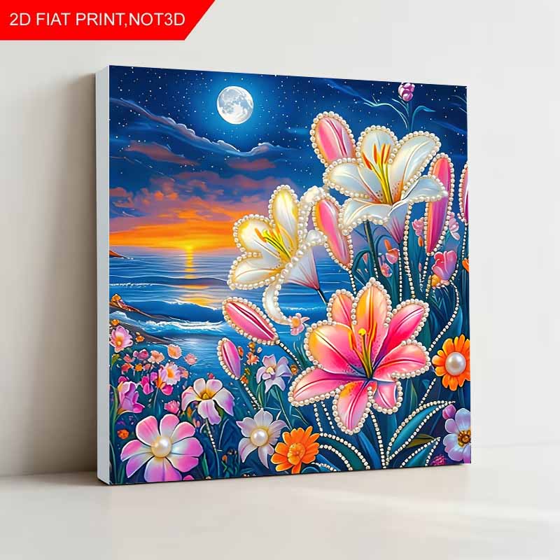 Bloeiende Bloemen Volledige 5D Doe-het-zelf Parel Edelsteen Kunst Diamant Schilderij Kits voor Volwassenen/Beginners Cadeau Idee Huisdecoratie 11.81x11.81in