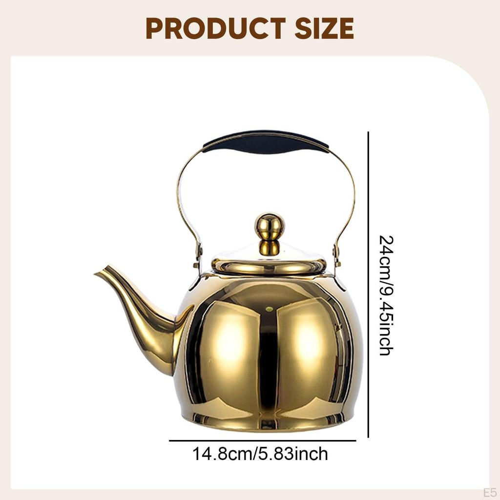 2.0L Stainless Steel Teapot Coffee Tea Kettle Daily Use Thickened Pot Water Boiler Jug for Hotel