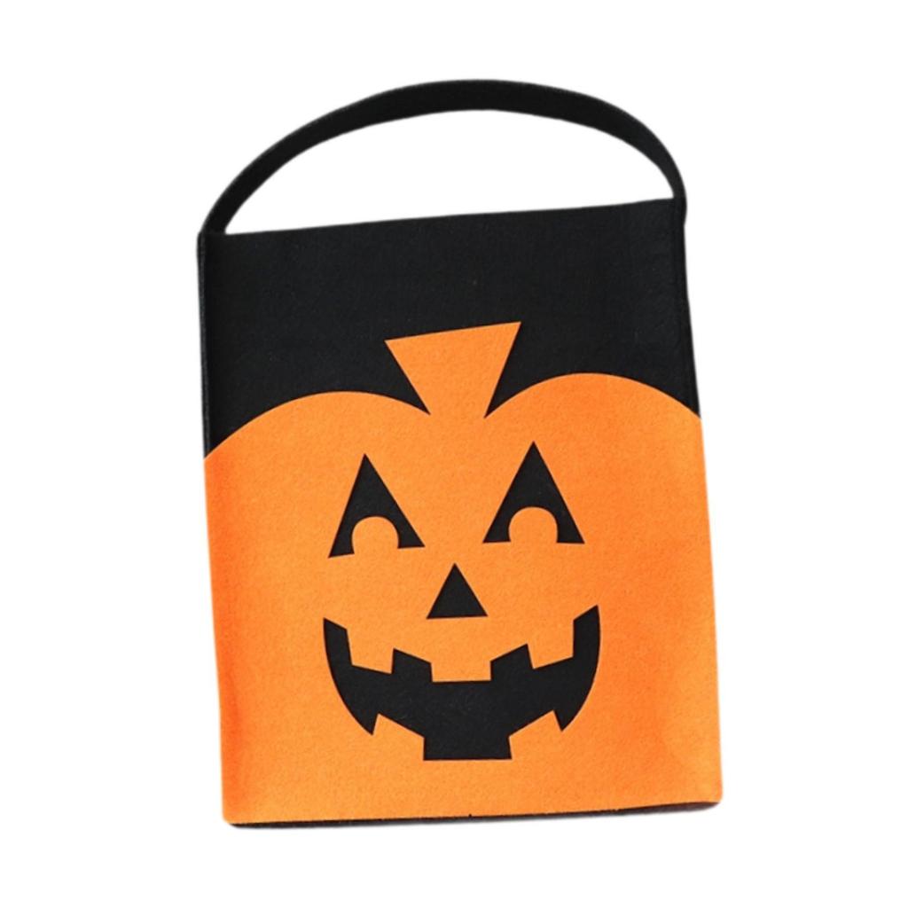 Halloween Trick or Treat Bag Felt Tote Bag Reusable Portable Gift Bag for Kids
