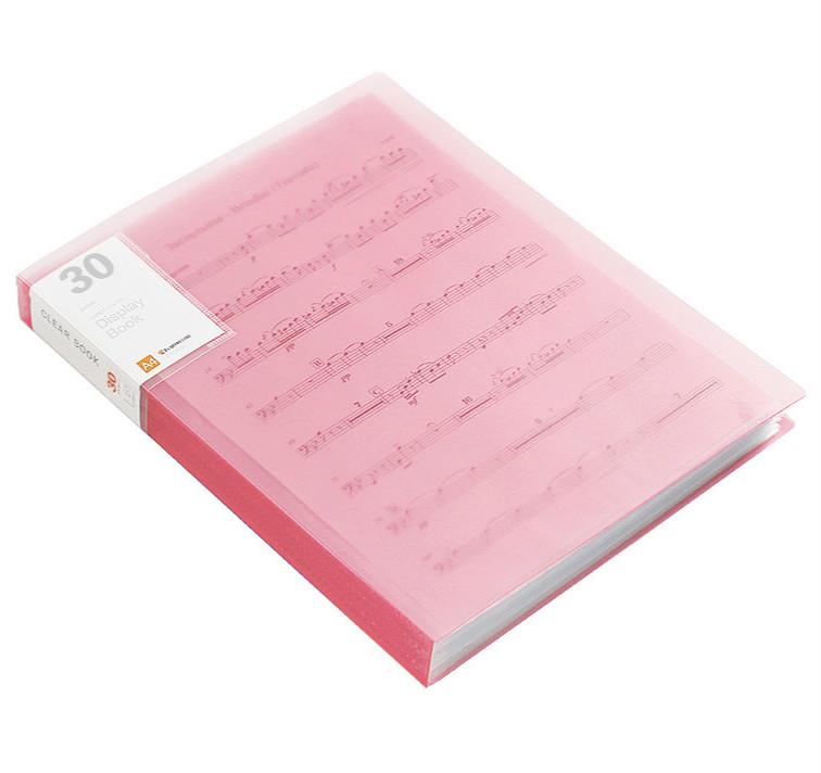 

Папка на кольцах А4 Прозрачная Книга данных по акушерству Пластиковый органайзер для хранения А3 Тестовые листы Ноты Файл для документов pink-30page