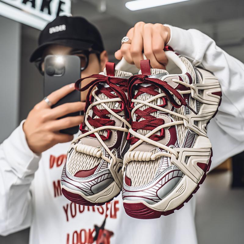 Trendy Low-top Dad Shoes Casual Sneakers2025Summer Breathable Season Comfortable Sneaker