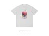Retro Hamburger Print Short Sleeve T-Shirt for Couples - Trendy, Loose Fit for Men & Women