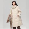 Fengxun FXYL6889 Women's Detachable Hood Mid-Length Down Jacket