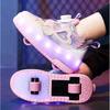 Runaway shoes boys summer breathable children primary school students sports shoes luminous light shoes skating