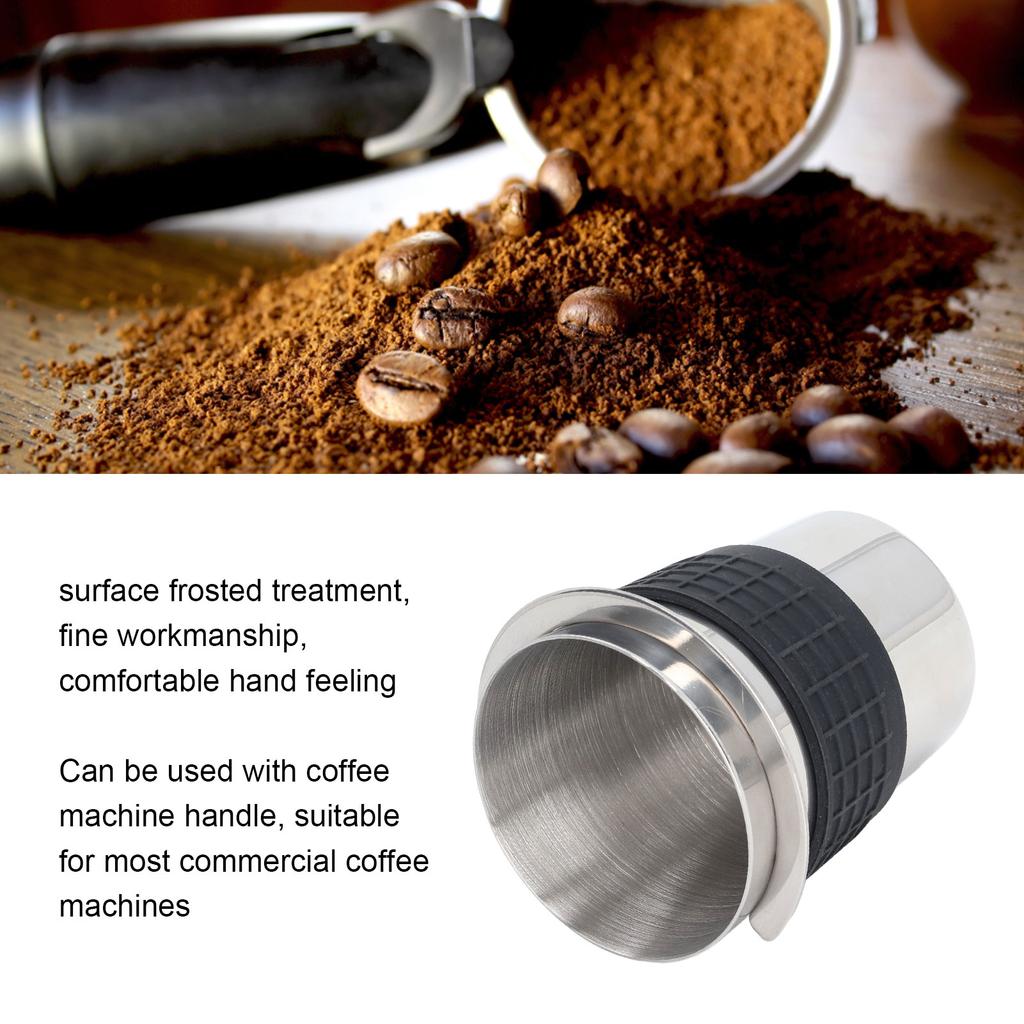 58mm Edelstahl Kaffee Dosierbecher Kaffee Maschinen Griff Aufnahme Pulverbecher mit Silikon