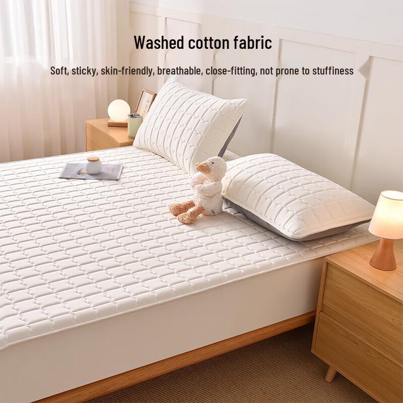 Heilan Home Washed Cotton Fitted Sheet