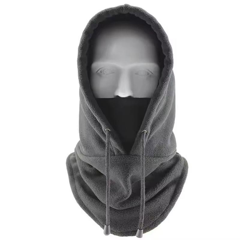 Winter Balaclava Hood for Unisex with Adjustable Drawstring Windproof Mask Full Face Ski Mask Hat Men's Hat Scarf Accessories