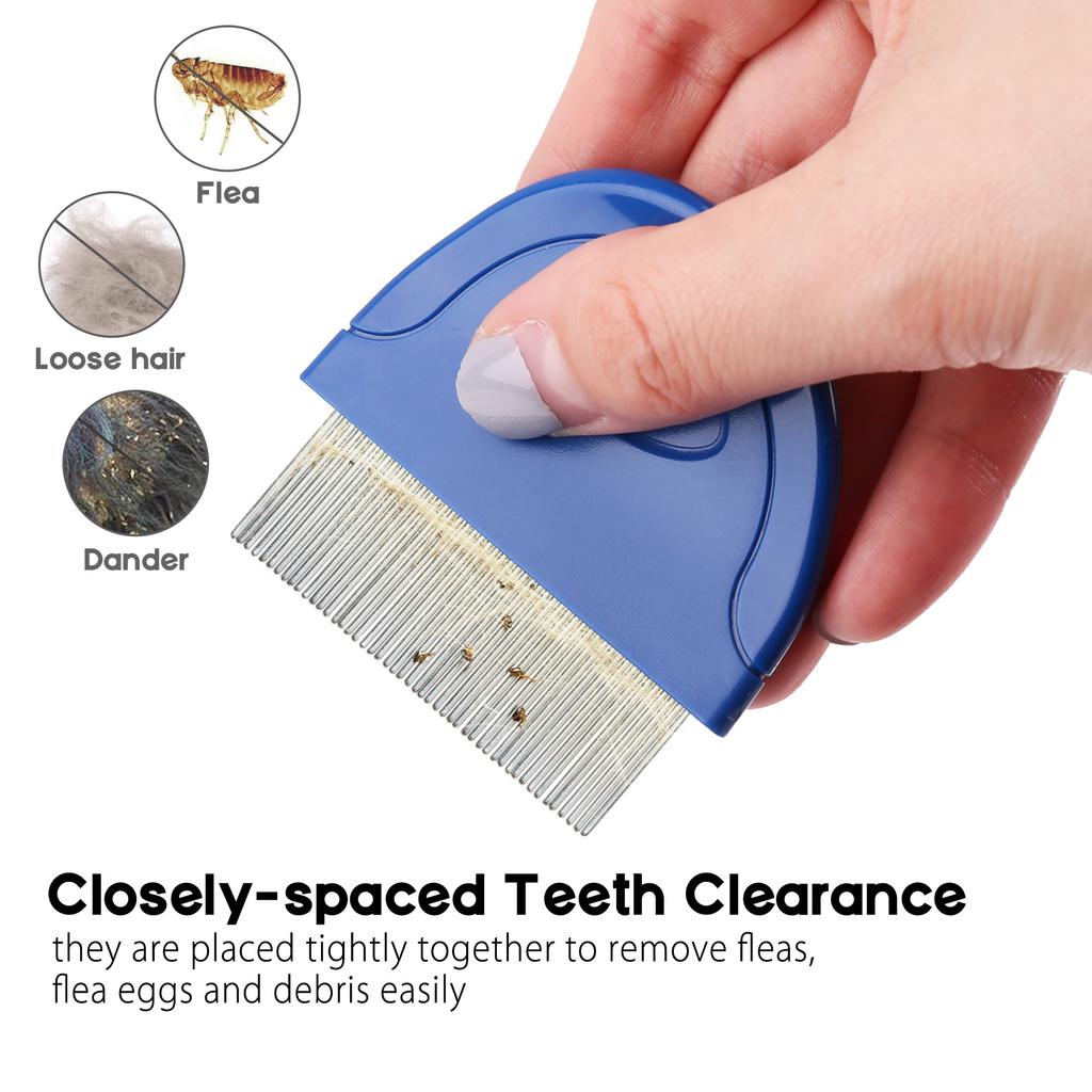 Flea Comb for Cat Dog, Pet Hair Removal Comb
