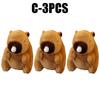 Cute Capybara Keychain Plush Toy with Bubble Popping and Tail Wagging Fun Stuffed Animal Key Ring for Bag Backpack Purse