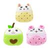 Plush Dog Toy Squeaky Sound Stuffed Puppy Toy Cartoon Fruit Shape 1 Pc