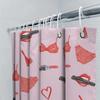Lace Red  and Cosmetic Shower Curtain for Women - Sexy and Chic Bathroom Decor Waterproof  Durable Complimentary hook Easy-Clean