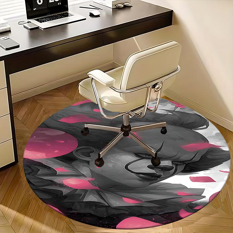 Clown Chair Mat - Round Carpet for Home Decor, Office Use, Living Room, Bedroom, Gift Idea0236b