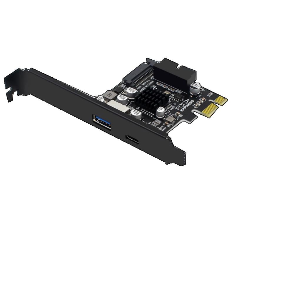 Desktop PC PCIE to USB3.0 a Port Type-C Front Type-E 19P/20P Full Interface Expansion Card