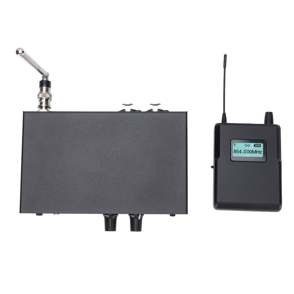 Wireless Ear Monitoring System 863 to 865Mhz Professional Stereo Wireless IEM System with Transmitter and Receiver for