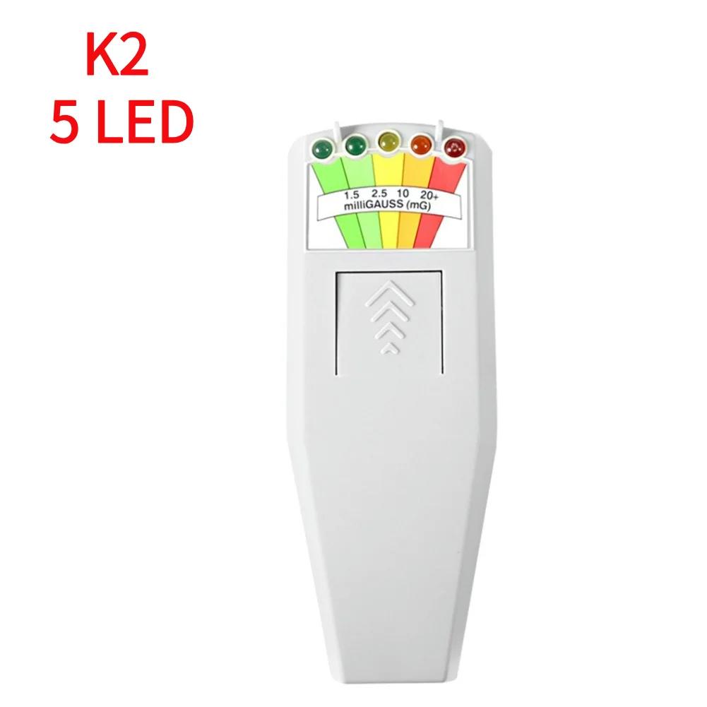K2 EMF Meter 5-LED Indicator Gauss Meter LCD Digital Electromagnetic Field Radiation Tester Portable  Ghost Hunting Detector