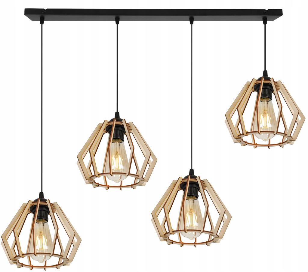 MODERN WOODEN LED CEILING HANGING LAMP