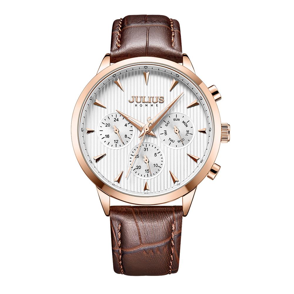 Jyullieoseu Jah-107 Men'S Multi Leather Watch