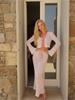 Sexy Knit V-neck Long Sleeve Lace-up Top Beach Half Skirt Two-piece 2025 Summer Women's Casual Outfit Swimsuit Cover Up Set K192