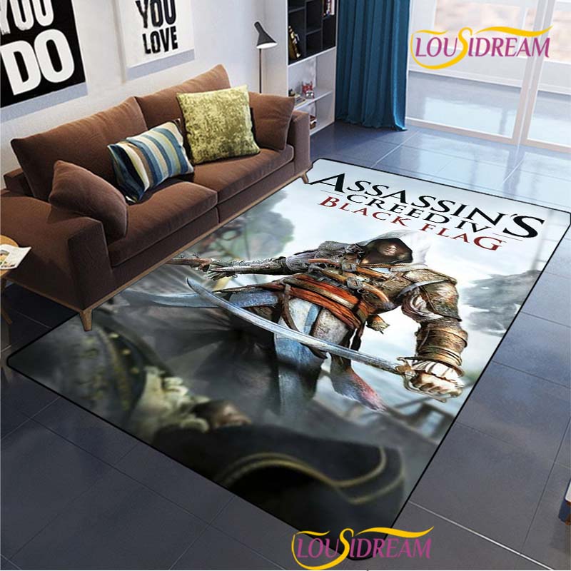 Game Ass Creed Carpet for Living Room Bedroom Rug Table Kids Kitchen Door Unslip Floor Mat Birthday gift photography props Rug