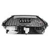 RS3 Style Front Hood Henycomb Bumper Grille Grill Fit A3 S3 2013-2016 Black