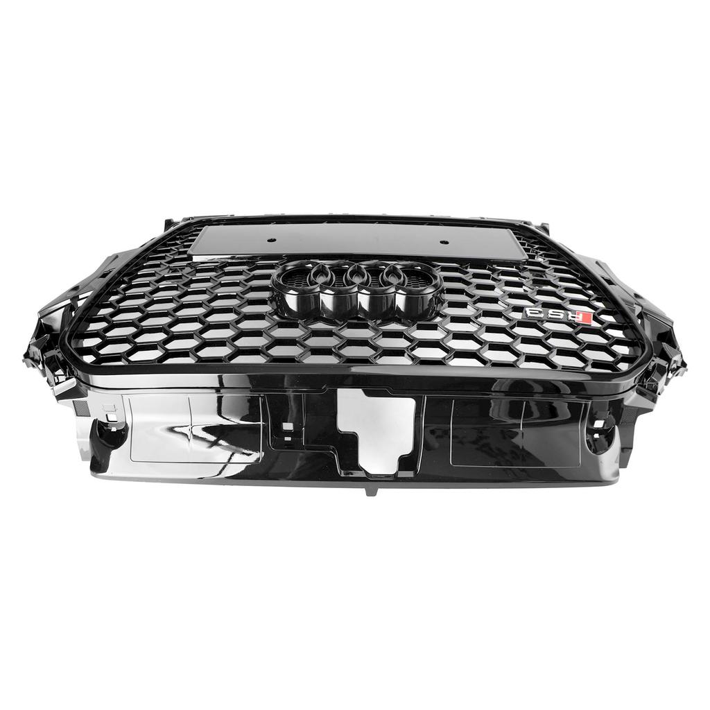 RS3 Style Front Hood Henycomb Bumper Grille Grill Fit A3 S3 2013-2016 Black