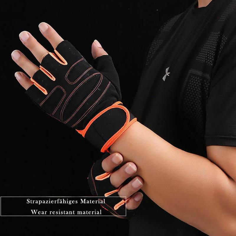 Durable And Safe Gym Gloves For Men Women Fitness Weight Lifting Wristband Gloves Body Building Training Sports Exercise Cycling Glove Shockproof