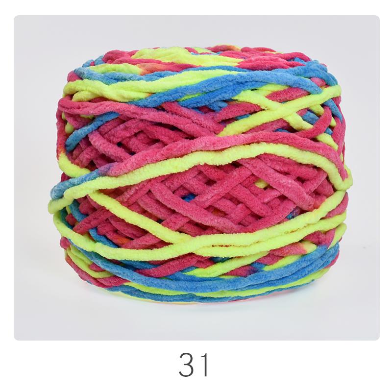 Chunky Ice Silk Yarn for Hand-Knitting: Ideal for Sweaters, Scarves, Bags, Crochet Dolls, and Hooked Shoes