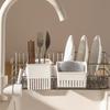 Utensil Draining Basket Fast Drying Ventilated PP Cutlery Dryer Holder 1/2 PCS Tableware Organizer for Wet Cutlery