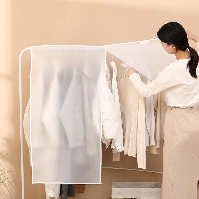 Waterproof Hanging Clothes Dust Cover Wardrobe Storage Bag For Suits Dresses Jackets Dustproof Garment Protector For Home Travel