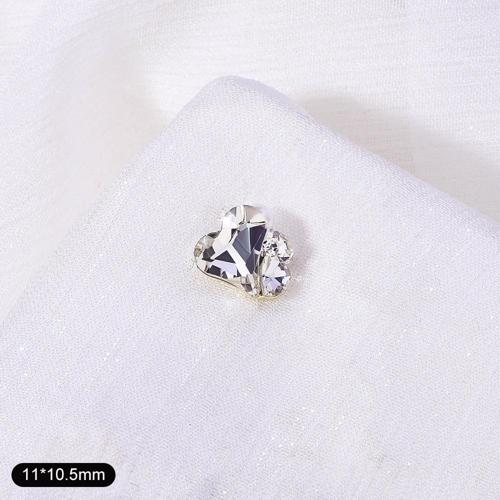 Nail Art Diamond Ball Stack Diamond Finished Nail Art Diamond Decoration Super Shiny Rectangle Right Angle Handmade Diamond Set With Pearl Decoration