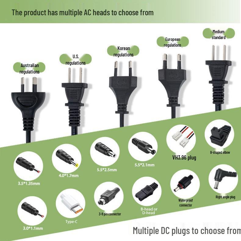 200W Desktop Adapter with Charging Indicator: 24V 8A, 30V 6.6A, 36V 5.5A Laptop Charger.