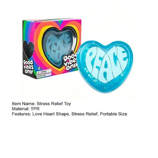 Love Heart Squeeze Toy Anxiety Relieving Heart Shape Sensory Fidget Toy Concentration Aid Relaxation Decompression Hand Exercise Toy