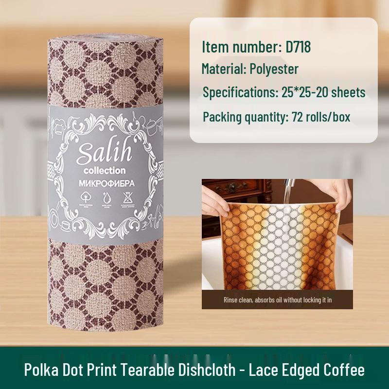 Thick Tearable Kitchen Towels - Absorbent & Easy-to-Clean Dishwashing Wipes