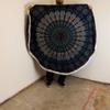 Small Mandala Roundie Cotton Art (130cm) – Peacock Blues