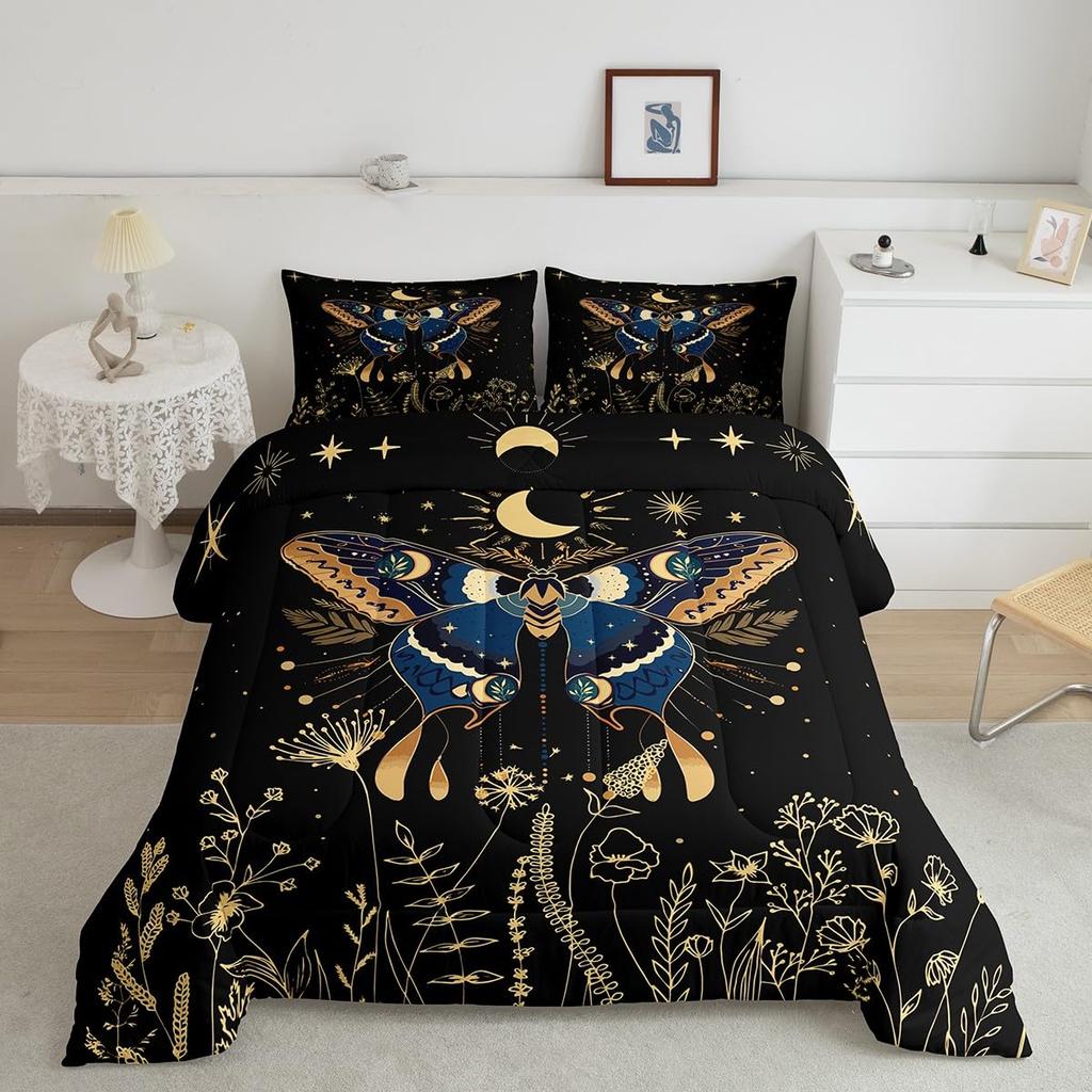 Erosebridal Horse Quilt Twin Size, Farmhouse Western Cowboy Cowgirls Duvet Insert for Kids Boys Girls Teens, Cartoon Kawaii Horse Bedding Se