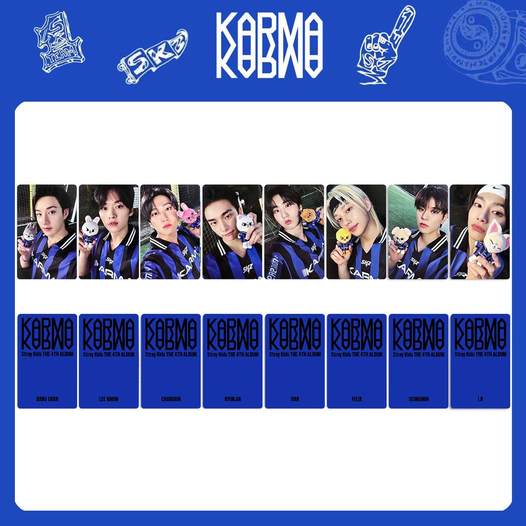 8Pcs Stray Kids Lomo Card Album Karma Peripheral Small Card Limited Edition Card Hooray Album Card Skzoo Special Small Card