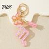 The Zodiac Charm Keychain Pendant, with Butterfly Metal Keyring Tassel, for Handbag Backpack Bag Pendant For Bags