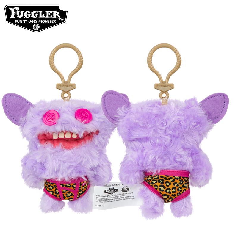 Fuggler Tooth Monster Keychain Plush Toys Cute Wide Eyed Weirdo Screech Funny Ugly Tooth Monsters Dolls Pendants Gifts