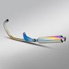 Iridescent Stainless Steel Exhaust Pipe Set for CG125 - Full System Mod.
