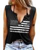 Azura Exchange Flag Print V Neck Sleeveless Top