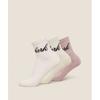 Gymshark Cursive Wordmark Graphic Midi 3pk Muted Pink Oat White Soft White I1c6w Kc5p